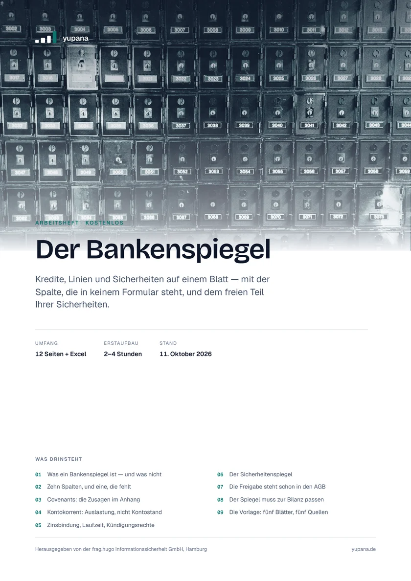Titelseite: Bankenspiegel-Vorlage