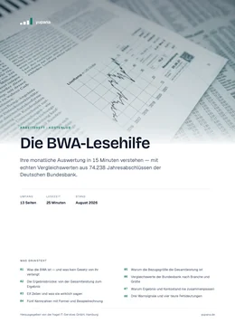 Titelseite: BWA-Lesehilfe