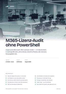 Titelseite: M365-Lizenz-Audit ohne PowerShell